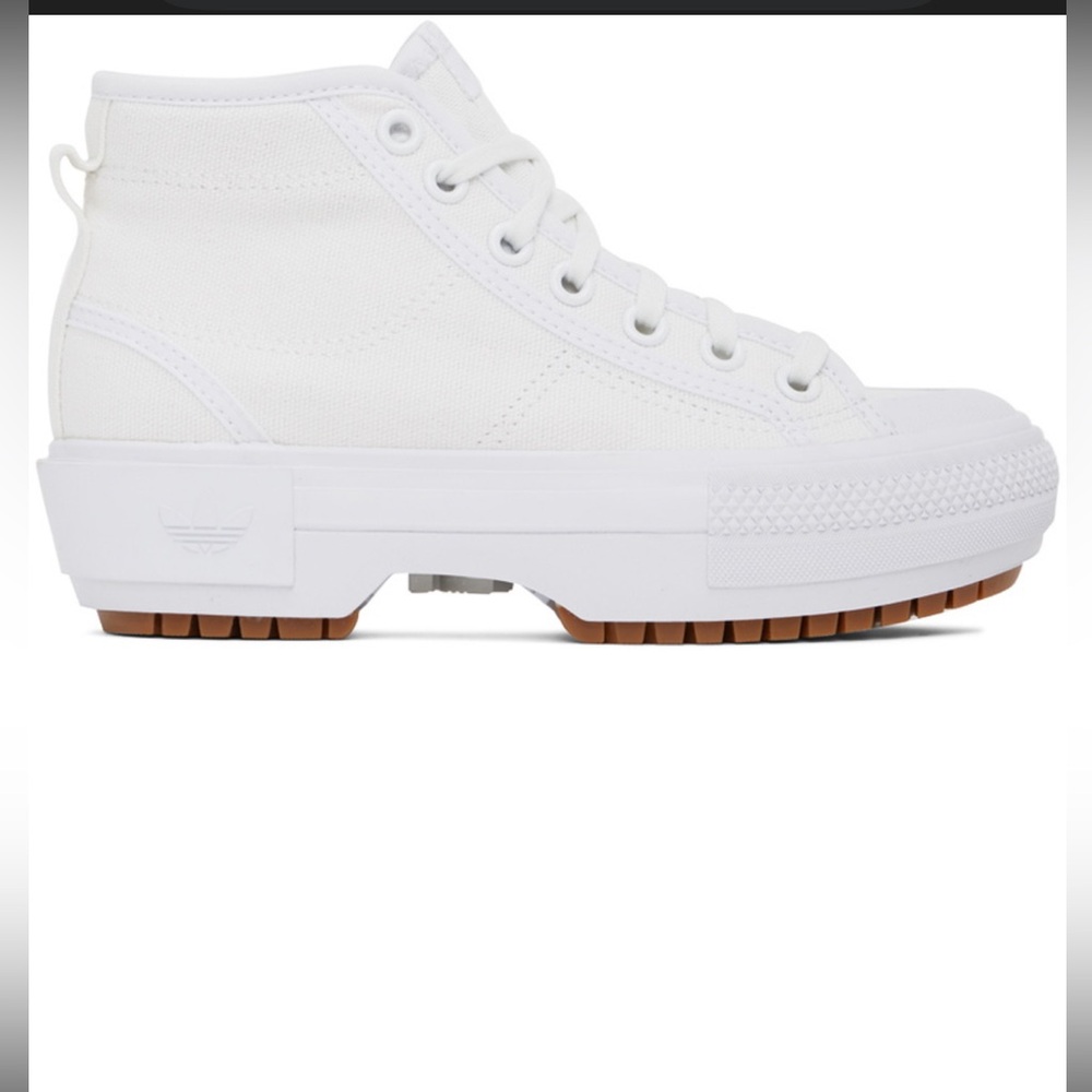 adidas Originals White Nizza Trek Sneakers